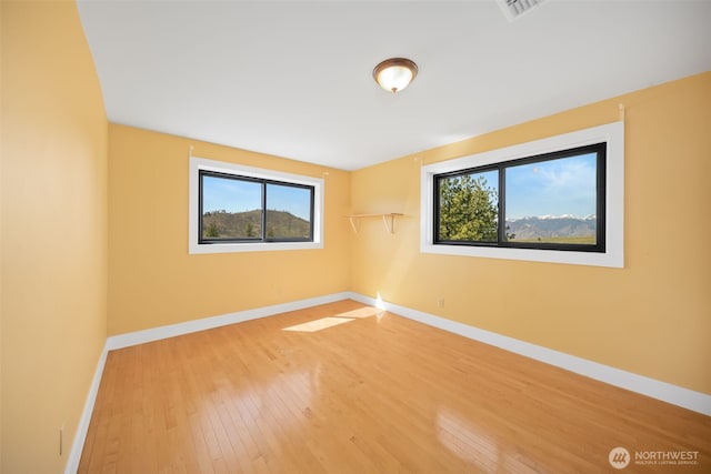 696 Texas Creek Rd, Carlton, WA 98814 - empty room featuring a healthy amount of sunlight, baseboards, light wood-style flooring, and visible vents