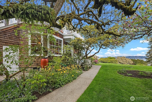 4201 N Mason St, Tacoma, WA 98407 - view of green lawn featuring a garage