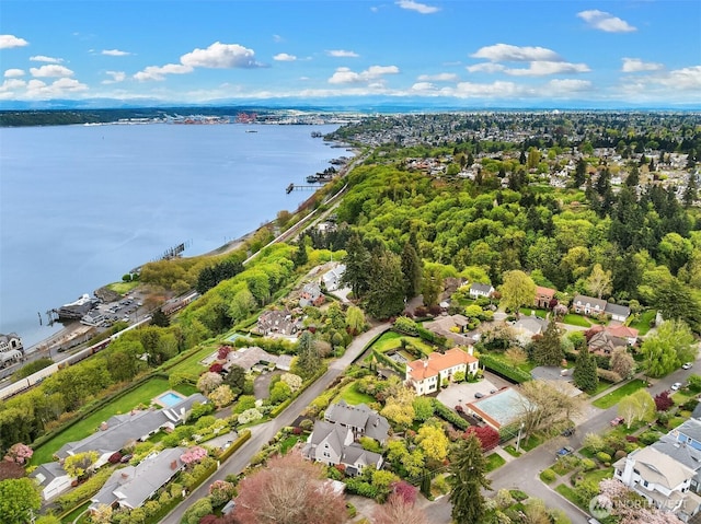 4201 N Mason St, Tacoma, WA 98407 - aerial perspective of suburban area featuring a nearby body of water