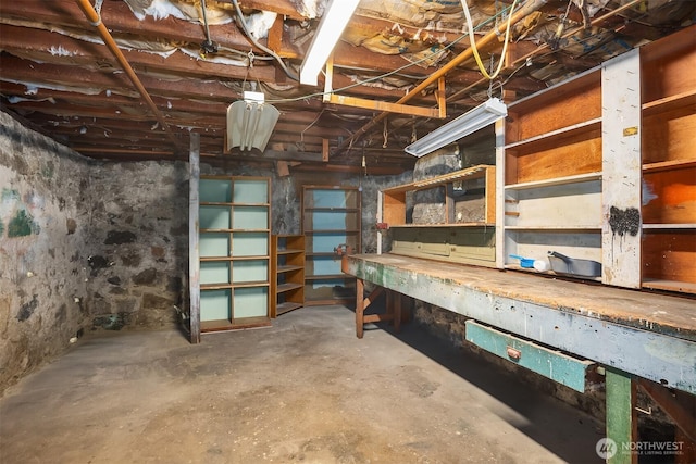 4201 N Mason St, Tacoma, WA 98407 - unfinished basement with a workshop area