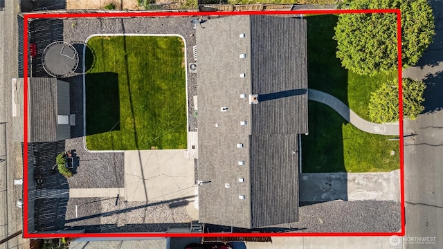 129 G St SE, Ephrata, WA 98823 - aerial view of property and surrounding area with property parcel outlined