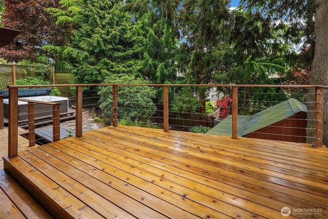 view of wooden deck