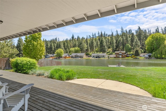 1140 Twin Lakes Rd, Cle Elum, WA 98922 - deck with a water view and a lawn