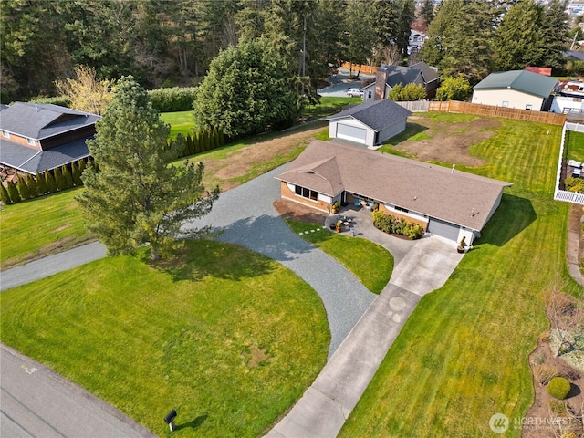 birds eye view of property