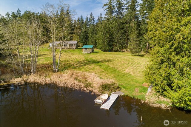 324 Gill Ln, Friday Harbor, WA 98250 - birds eye view of property featuring a water view