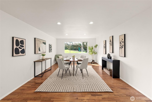 14207 6th Ave S, Burien, WA 98168 - dining area featuring wood finished floors, baseboards, and recessed lighting