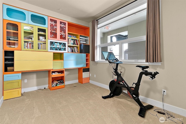 708 Market St Unit 711, Tacoma, WA 98402 - exercise area featuring baseboards and carpet flooring