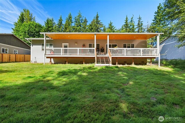 21401 127th Ave NE, Arlington, WA 98223 - back of property with a wooden deck