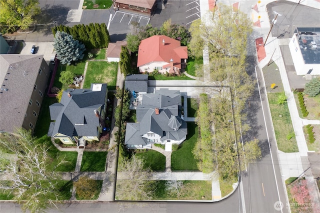 bird's eye view with a residential view