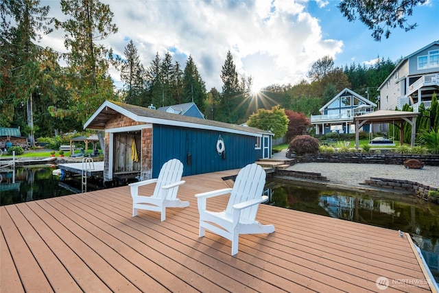 view of dock