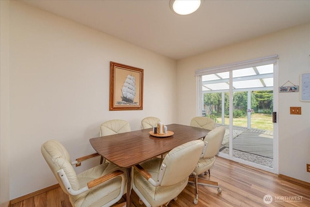 1903 Elhardt Dr, Camano Island, WA 98282 - dining room with baseboards and light wood-style floors