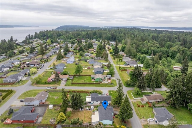1903 Elhardt Dr, Camano Island, WA 98282 - aerial view of property's location featuring nearby suburban area and a forest