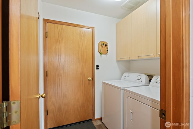 1021 Sinclair Way Unit 38, Burlington, WA 98233 - laundry area with washer and clothes dryer, visible vents, and cabinet space