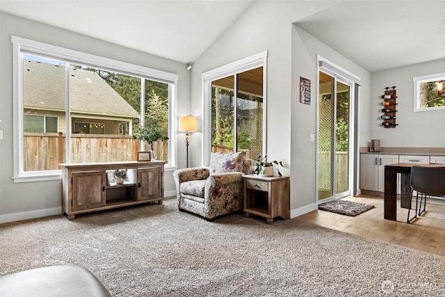 6620 165th Street Ct E, Puyallup, WA 98375 - sitting room featuring healthy amount of natural light, baseboards, and lofted ceiling