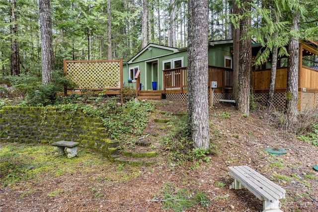 161 N Dow Mountain Rd, Hoodsport, WA 98548 - view of yard featuring a deck