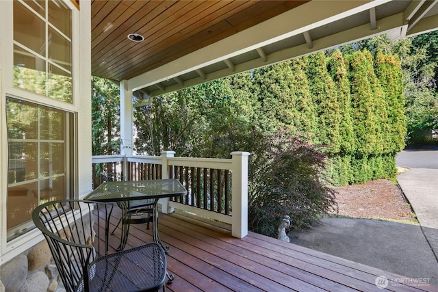 view of wooden terrace