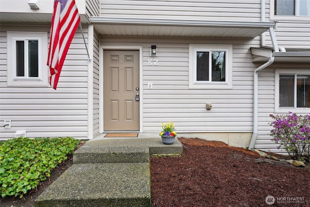 view of exterior entry