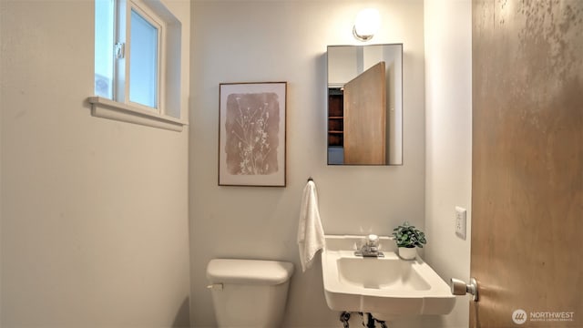 bathroom featuring a sink and toilet
