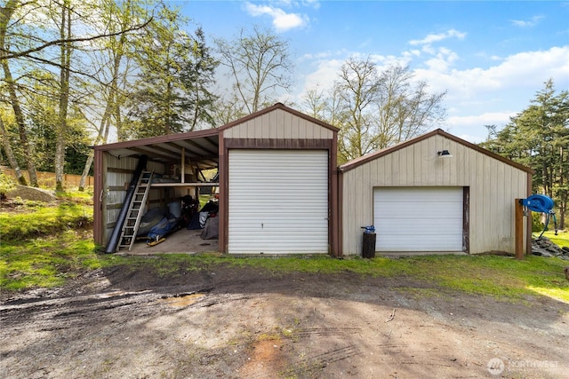 garage with a garage