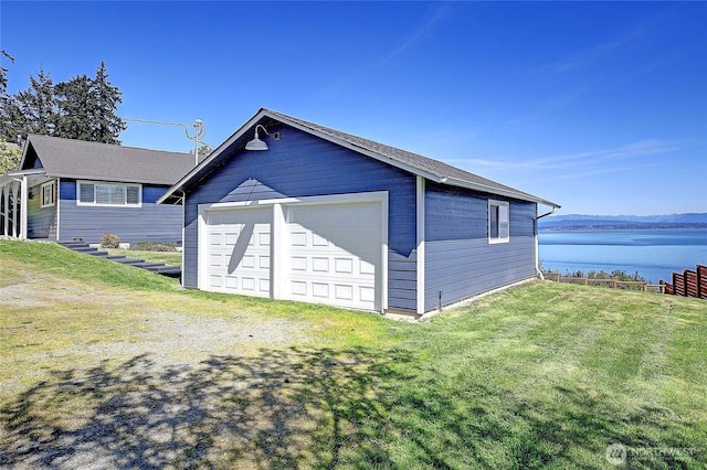 987 Cavalero Rd, Camano Island, WA 98282 - detached garage with a water view