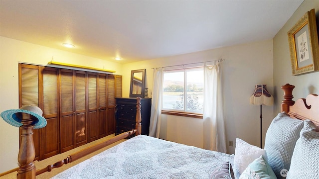 bedroom featuring a closet