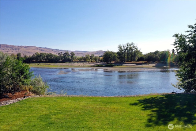 property view of water with a mountain view