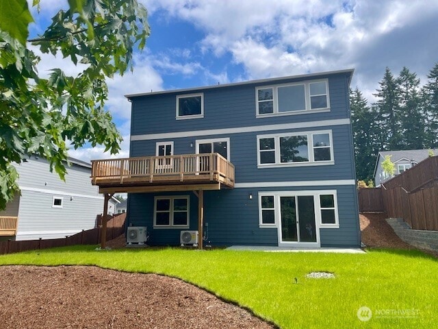 16226 SE 133rd Pl Unit 104, Renton, WA 98059 - back of house with ac unit and a deck