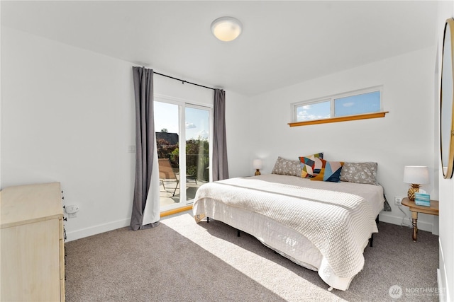 117 Water St, Chelan, WA 98816 - bedroom with carpet flooring, access to outside, and baseboards