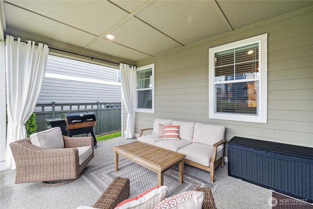 22819 SE Fir St, Black Diamond, WA 98010 - view of patio / terrace featuring an outdoor living space