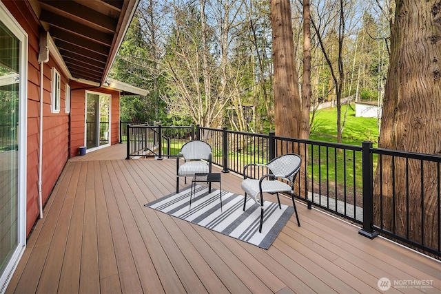 view of wooden terrace