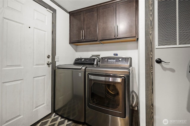 14205 205th Street Ct E, Graham, WA 98338 - washroom featuring washing machine and clothes dryer and cabinet space