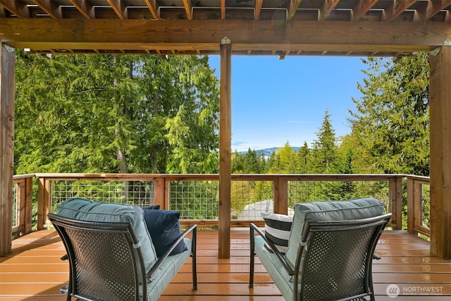 deck with outdoor lounge area
