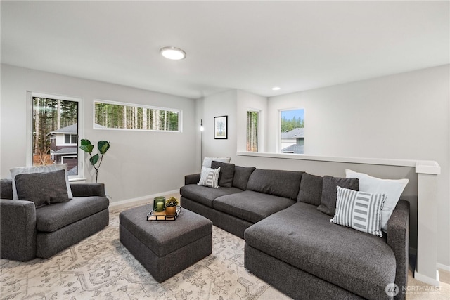 24014 Lily Pl SE, Black Diamond, WA 98010 - living area with baseboards and recessed lighting
