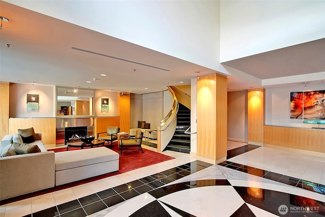 lobby with stairs