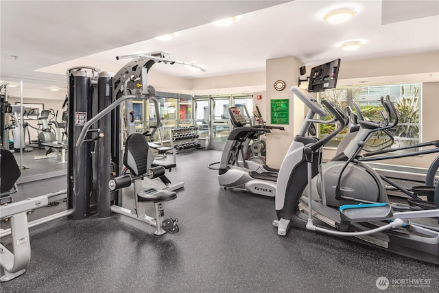 view of workout area