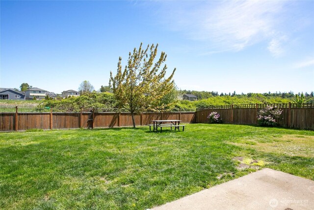 view of yard featuring a residential view