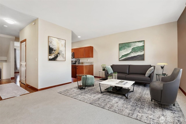 9423 18th Ave W Unit A, Everett, WA 98204 - living room with carpet floors and baseboards