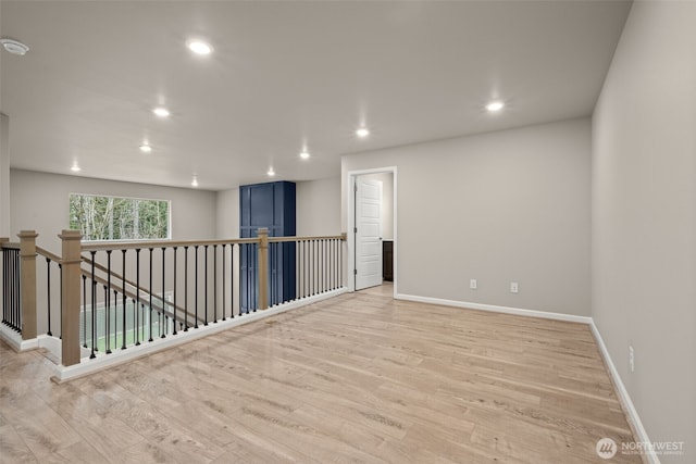 32904 SE Stevens St, Black Diamond, WA 98010 - empty room featuring baseboards, light wood-style flooring, and recessed lighting