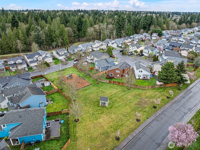 13328 67th Ave E, Puyallup, WA 98373 - aerial view featuring a forest view and a residential view