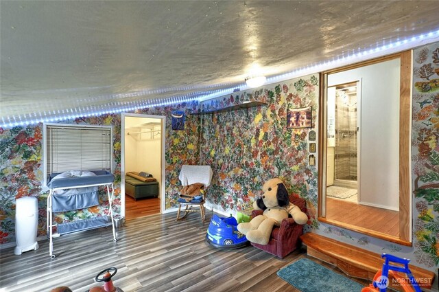 interior space with wood finished floors