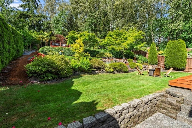 1129 235th Pl SW, Bothell, WA 98021 - view of yard with a wooden deck