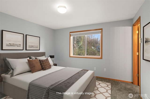 342 N Shore Ct Unit C, Manson, WA 98831 - bedroom with baseboards and carpet