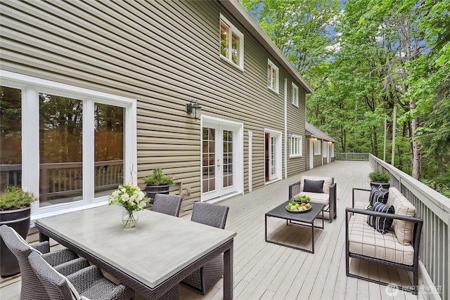 24010 SE 168th St, Issaquah, WA 98027 - deck with french doors, outdoor lounge area, and outdoor dining area