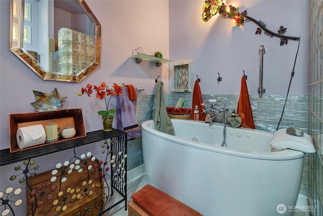 400S Meridian Unit 2A, Puyallup, WA 98371 - bathroom featuring a freestanding bath