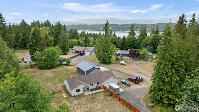 231 E Heights Pl N, Belfair, WA 98528 - aerial view of property and surrounding area with a large body of water and a forest