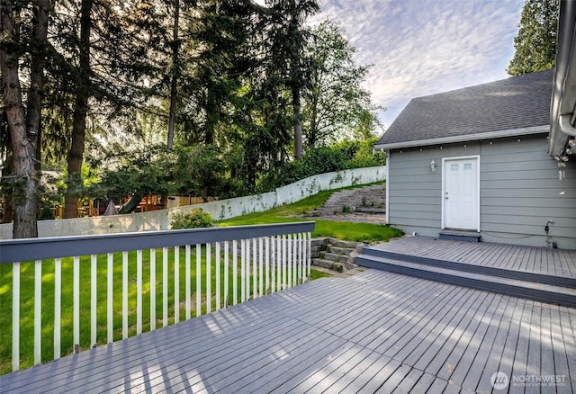 9807 S Lake Stevens Rd, Lake Stevens, WA 98258 - view of wooden deck