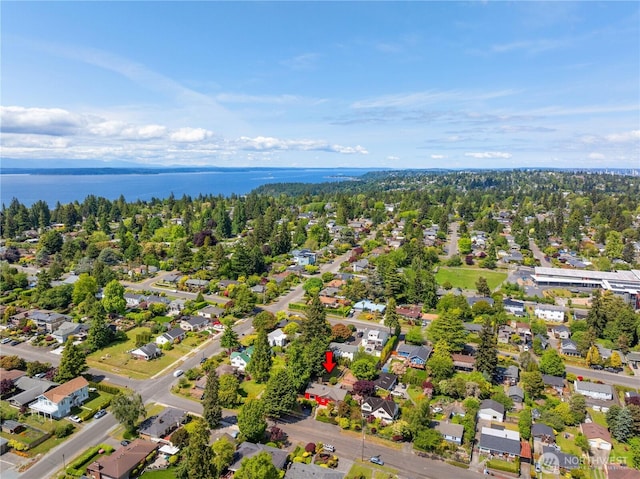 3754 SW 107th St, Seattle, WA 98146 - aerial perspective of suburban area featuring a nearby body of water