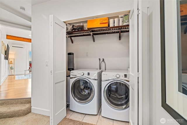 4425 Paradise Ave W, University Place, WA 98466 - laundry area with washer and dryer and a wall mounted AC