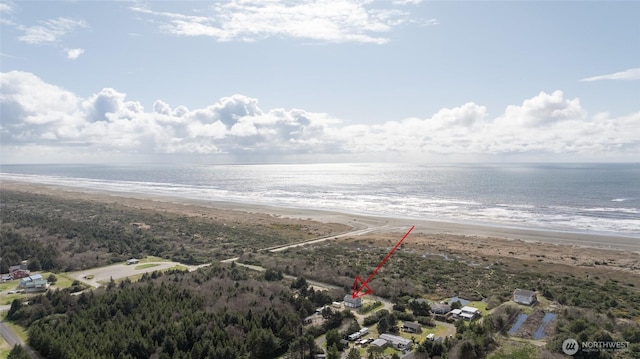 33 4th Ave, Ocean Shores, WA 98569 - birds eye view of property with a water view and a beach view