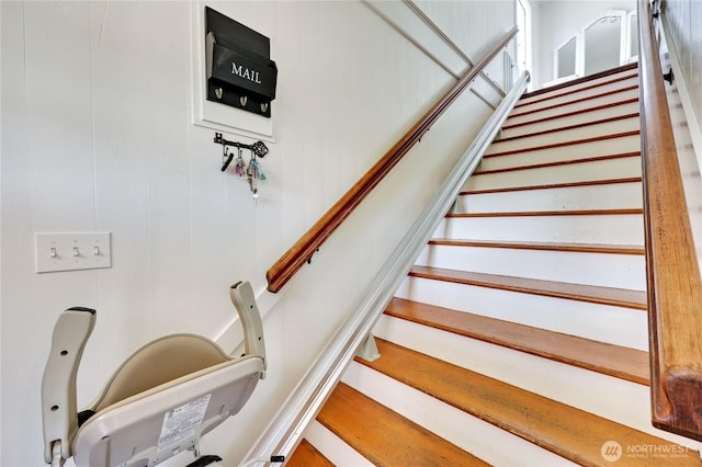 view of stairway